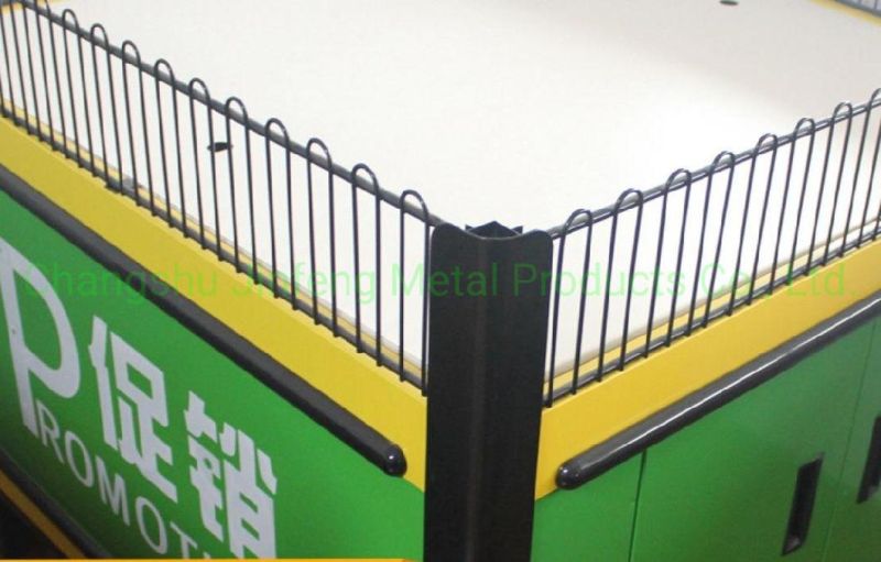 Supermarket Promotion Table Exhibition Display Stand with Guardrail