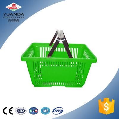 Eco Friendly Material Plastic Handle Shopping Baskets for Supermarket
