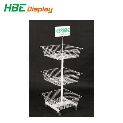 Toys Shop Storage Stand Display Exhibition Rack with Iron Baskets