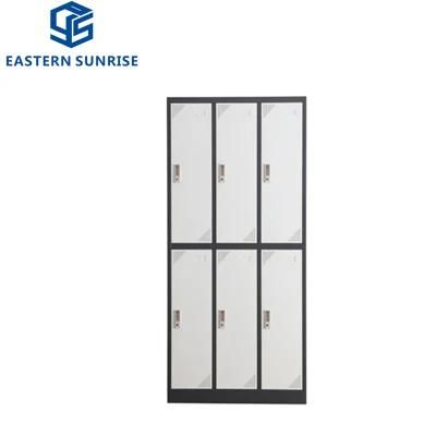 Factory Supply Knock Down Steel 6 Door Locker