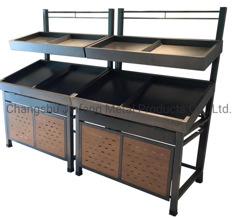 Customized Supermarket Equipment Three Layers Display Stand for Fruit and Vegetable