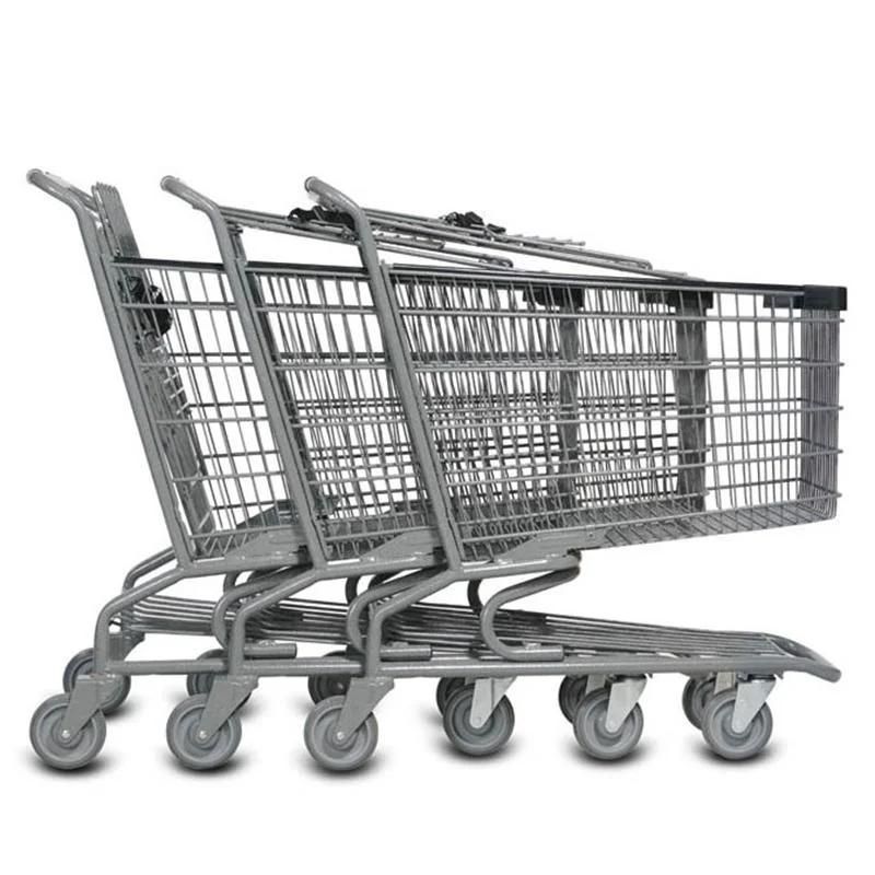 Manufacturer Supply Shopping Trolley Cart Wholesale Shopping Trolleys Carts with 4 Wheels