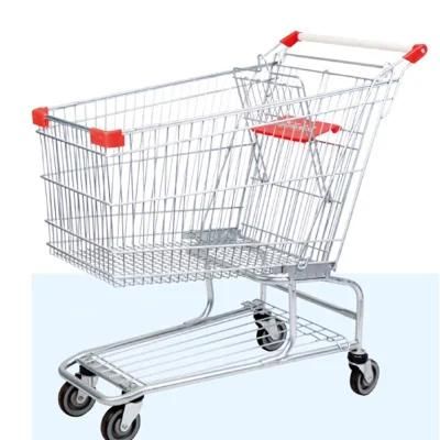 Foldable Wholesale European Style Plastic and Steel Shopping Trolley