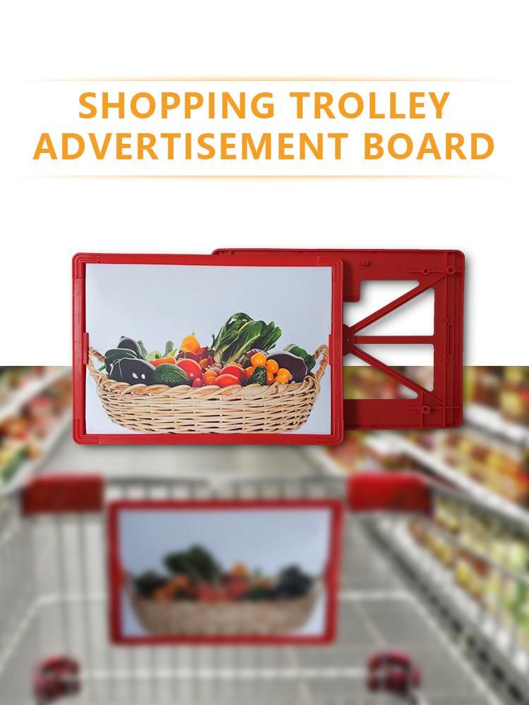Handle Advertisement Board for Metal Shopping Trolley