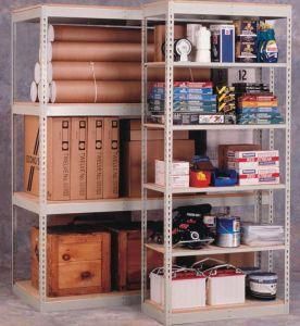 Economical and Strong Rivet Shelf / Storage Shelving Unit Rack Boltless Rivet Shelves