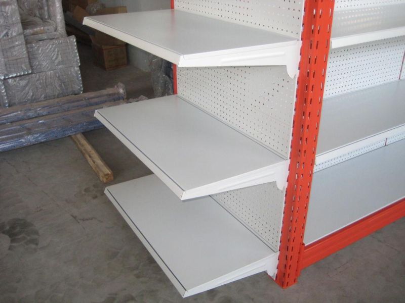 Double Side Metal Supermarket Shelves Wholesale Display Rack