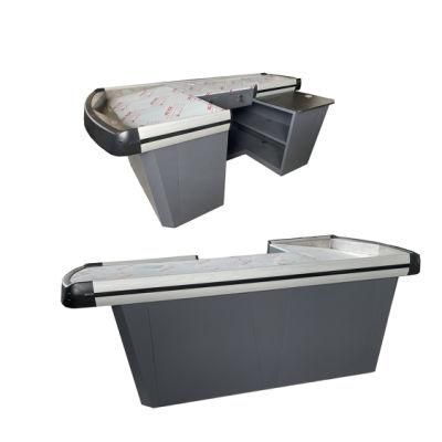 Large Supermarket Thickened Stainless Steel Edging Cashier Counter
