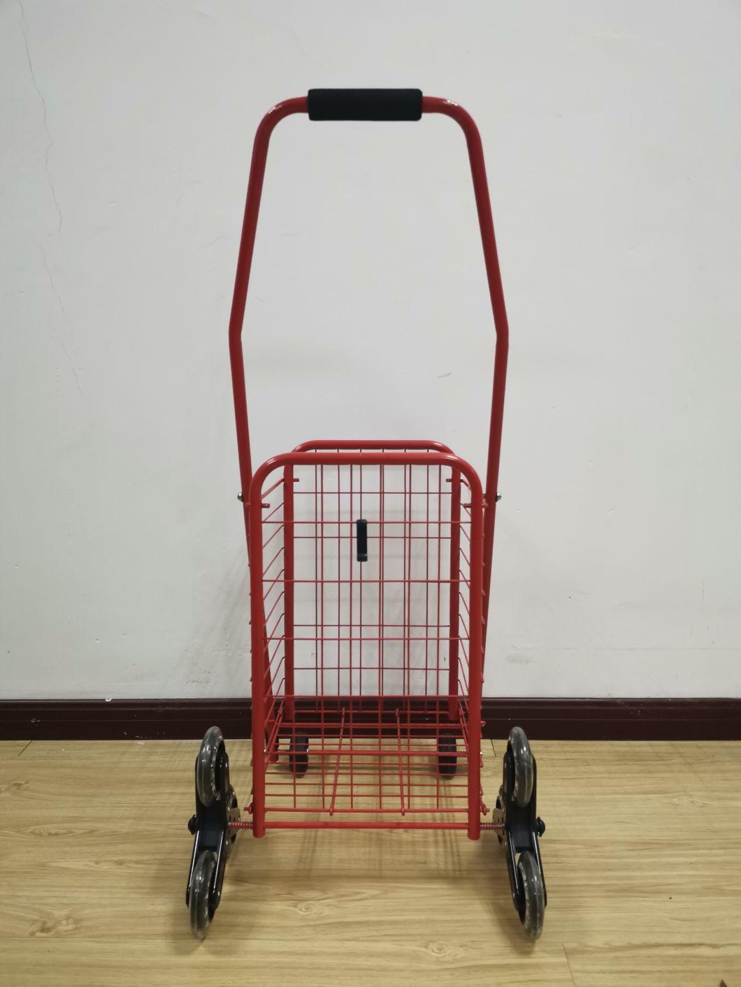 Factory Cheap Portable Folding Shopping Trolley Supermarket Hand Cart for Seniors