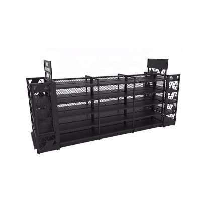 Grocery Store Metal Display Racks Gondola Shelving Supermarket Shelf
