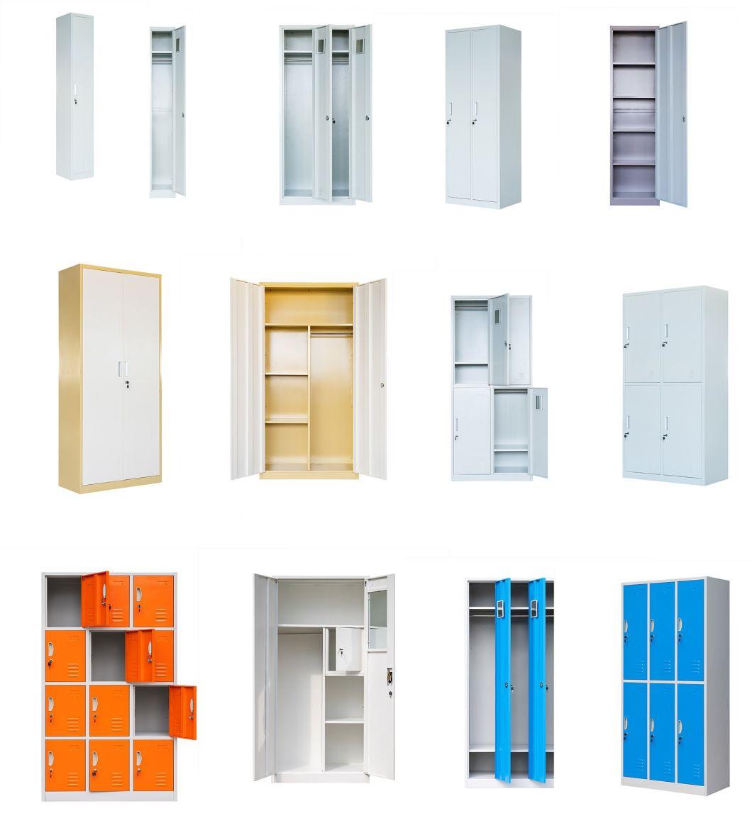 3 Door Metal Storage Cabinet Cloth Closet