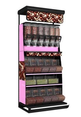 Metal Durable Supermarket Shelving Bulk Foods Display Shelf