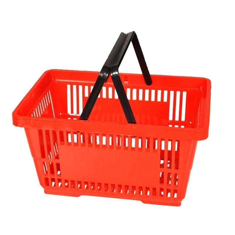 Wholesale Retail Store Display Shopping Basket Hand Held Grocery Store Supermarket Plastic Shopping Basket
