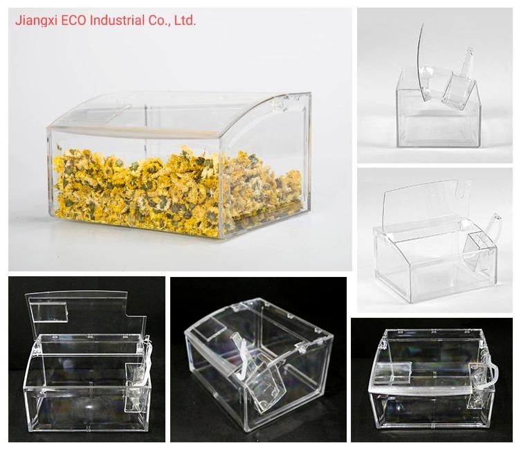 Clear Plastic Dry Seeds Container Bulk Seeds Dispensers with Scoop