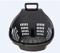 Store Plastic Rolling Shopping Baskets with Handle 090511