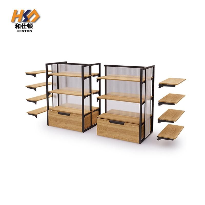 Wood Rack Shelf Supermarket Shelves Rack Display