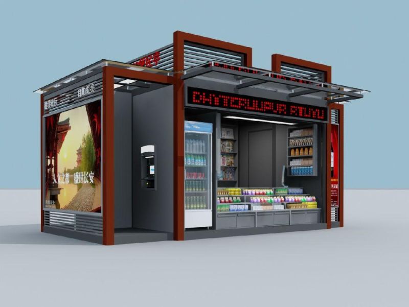 Kiosk Booth with Metal (HS-027)