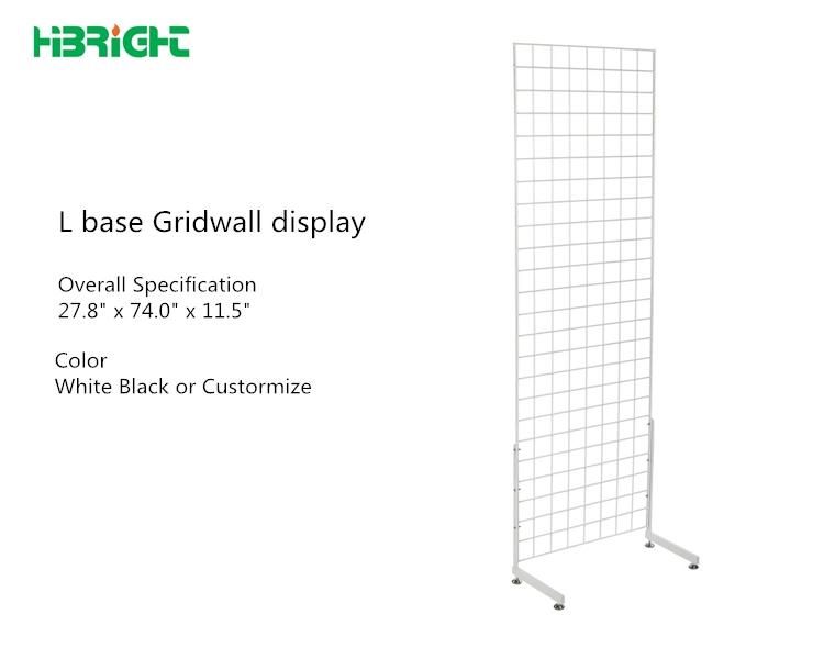 Shopping Mall Gridwall Metal Display Stand Retail Racking Units Supermarket Shelves Display Shelf