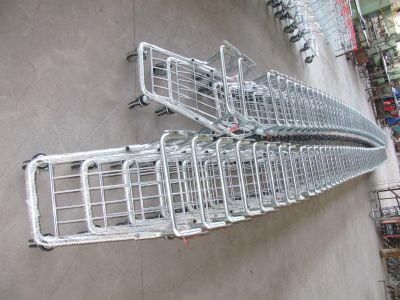 American Style Hand Metal Shopping Trolley with 4 Wheels Cart Convenience Store