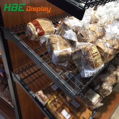 Show Case Metal and Wood Supermarket Bread Cake Shelf