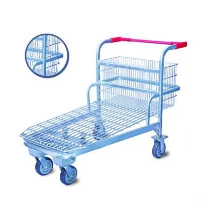 Warehouse Logistics Supermarket Heavy Duty Cargo Trolley Cart