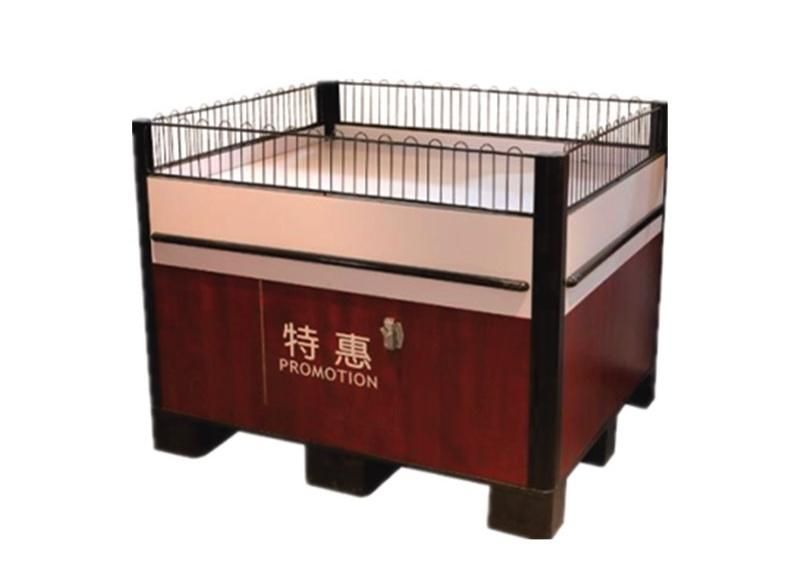 Good-Quality Large Wooden Promotional Table Supermarket Promotions Display Rack Wholesale