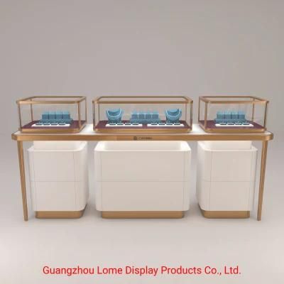 Jewelry Store Showcase Customize Glass Jewellery Shop Furniture Stainless Steel Display Rack
