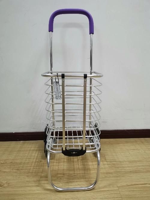 China Cheap Aluminum Alloy Stair Climbing Cart Folding Shopping Trolleys