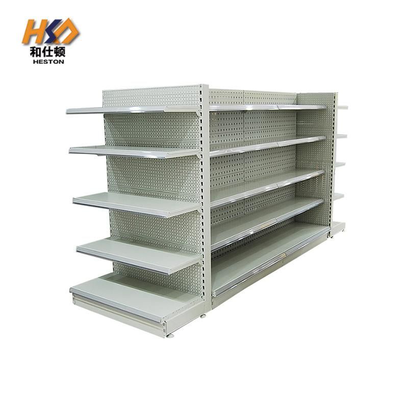 Metallic Supermarket Shelf Equipment Supermarket Rack Gondola Shelves
