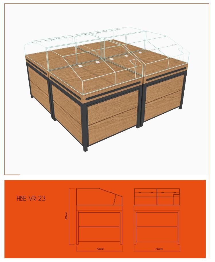 Shopping Mall Equipment Shop Counter Wood Steel Promotion Table