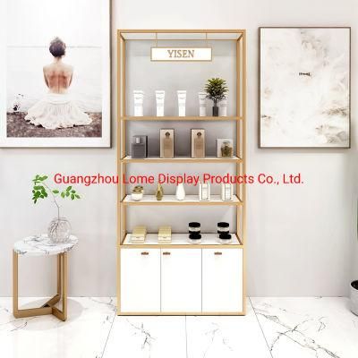 Custom Retail Shop Floor Standing Wooden Cosmetic Store Furniture Makeup Showcase