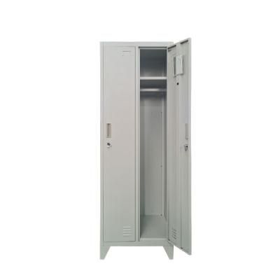 2 Doors Metal Steel Locker with Leg for Gym