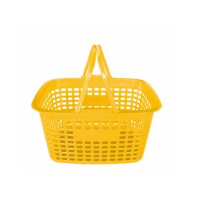 Japanese Side Hole Plastic Hand Basket Supermarket Equipment 25L