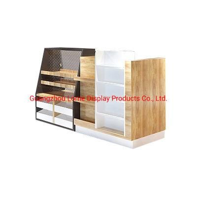 Modern Cosmetic Island Display Showcase and Makeup Rack Stand for Mall