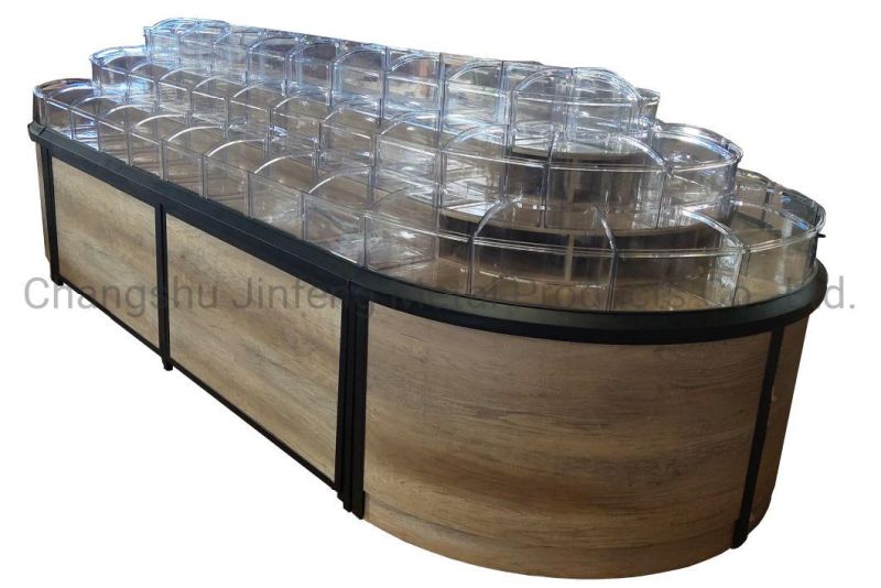 Customized Size Wooden Retail Store Display Shelving System Supermarket Wooden Shelves /Shopping Mall Display Rack