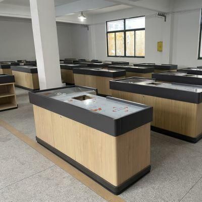 Wood Checkout Counters Used in Supermarket for Sale