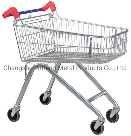 Supermarket Shelf Metal Shopping Carts Trolleys with Wheels