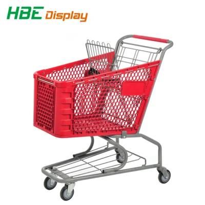 China Factory Plastic Supermarket Shopping Trolley