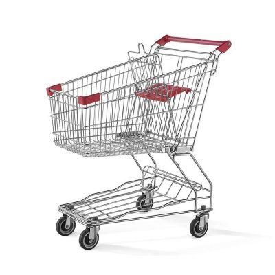 Wire Basket Trolley Store Hand Push Basket Cart Shopping Cart