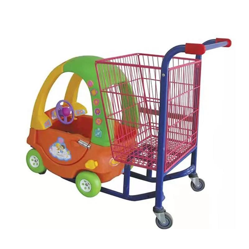 High Quality Plastic Shopping Cart Supermarket Children Trolley