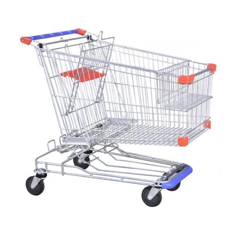 Manufacturer Hot Sale Supermarket Folding Metal Shopping Trolley