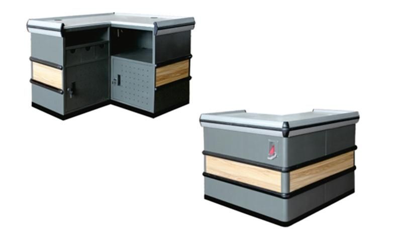New Style Stainless Steel Retail Design Checkout Cashier Cash Counter