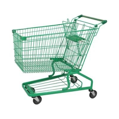 210L Metal Shopping Trolley with Trolley Handle