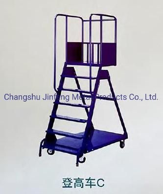 Supermarket and Warehouse Movable Stair Climbing Truck Ladder