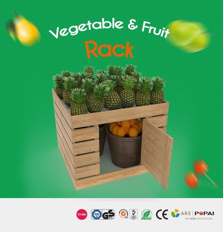 Folding Vegetable and Fruit Rack Supermarket Promotion Table