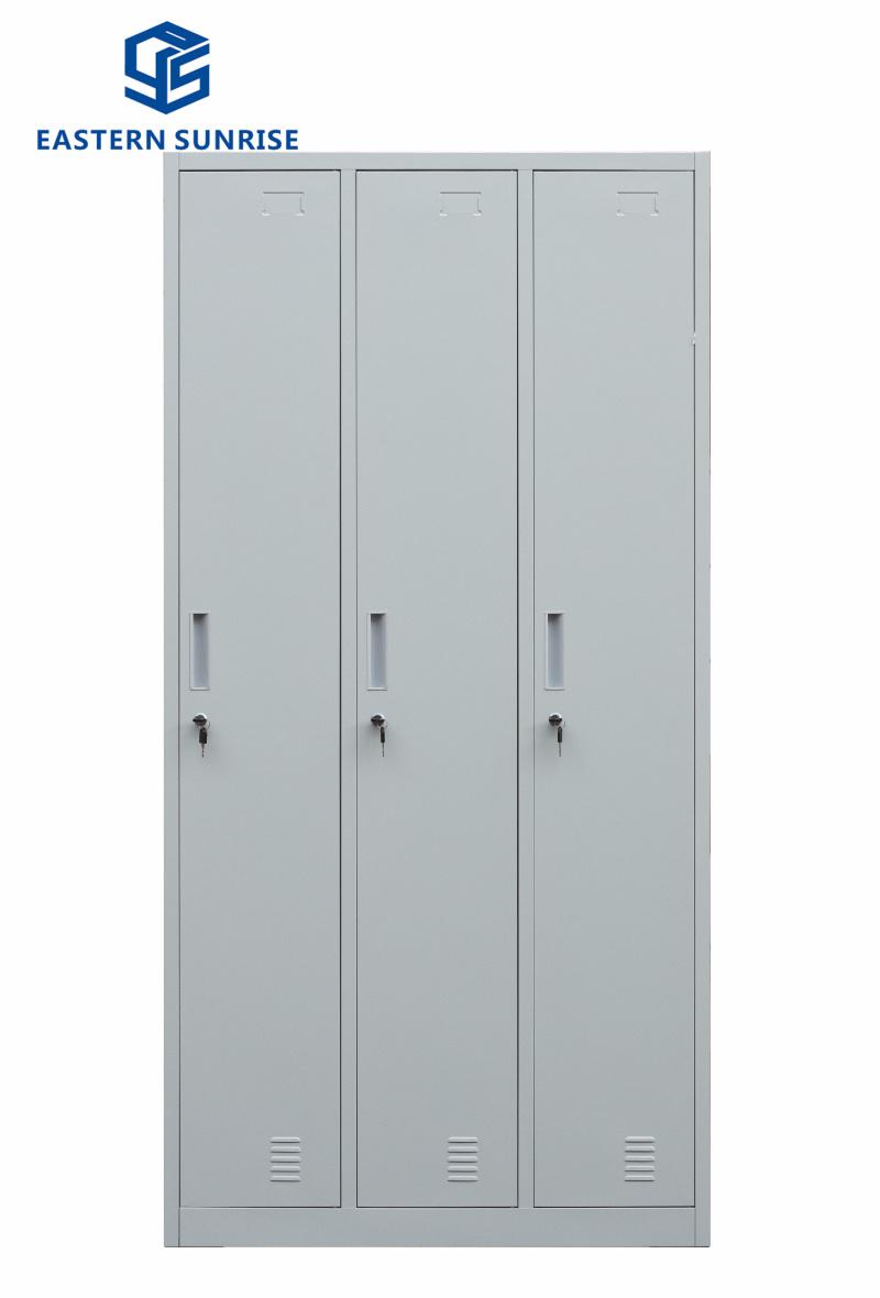 Metal Locker with 3 Doors Use for Office/School/Gym