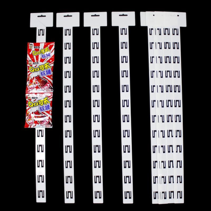 Shelf Display Plastic Clip Strip with 12 Hooks for Supermarket