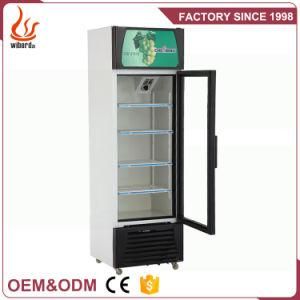 Supermarket Vertical Single Glass Door Beverage Cooler Showcase