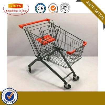Retail Store 180L Asian Style Metal Supermarkt Shopping Trolley