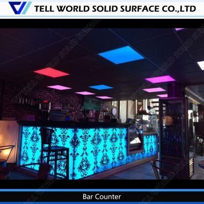 Custom Made LED Corian Commercial Bar Counter