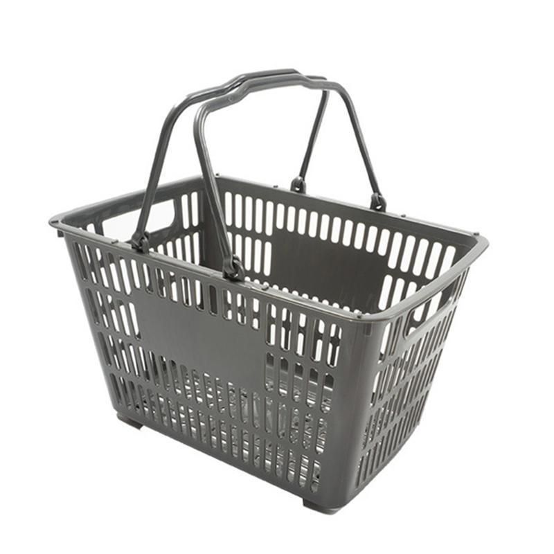 Factory Direct Sales Easy Carry Colorful Plastic Small Shopping Basket with Handle